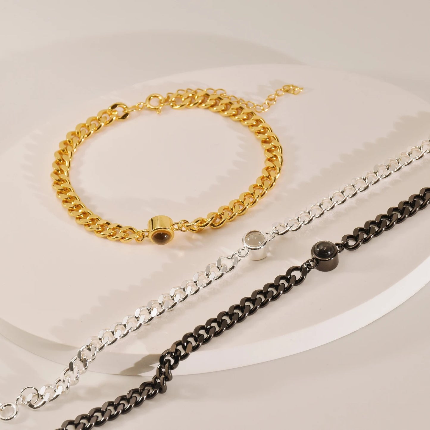 Cuban BRC สร้อยข้อมือรูปภาพเฉพาะตัว