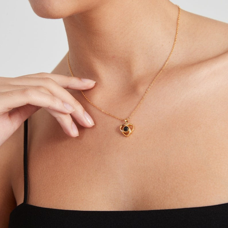 Rotating NKL สร้อยคอรูปถ่ายส่วนตัว