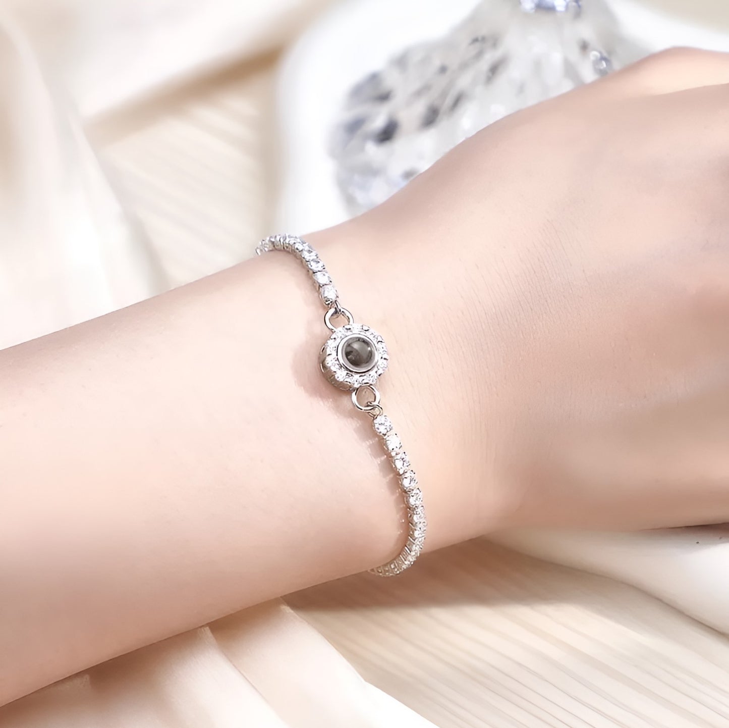 Tennis BRC สร้อยข้อมือรูปภาพเฉพาะตัว