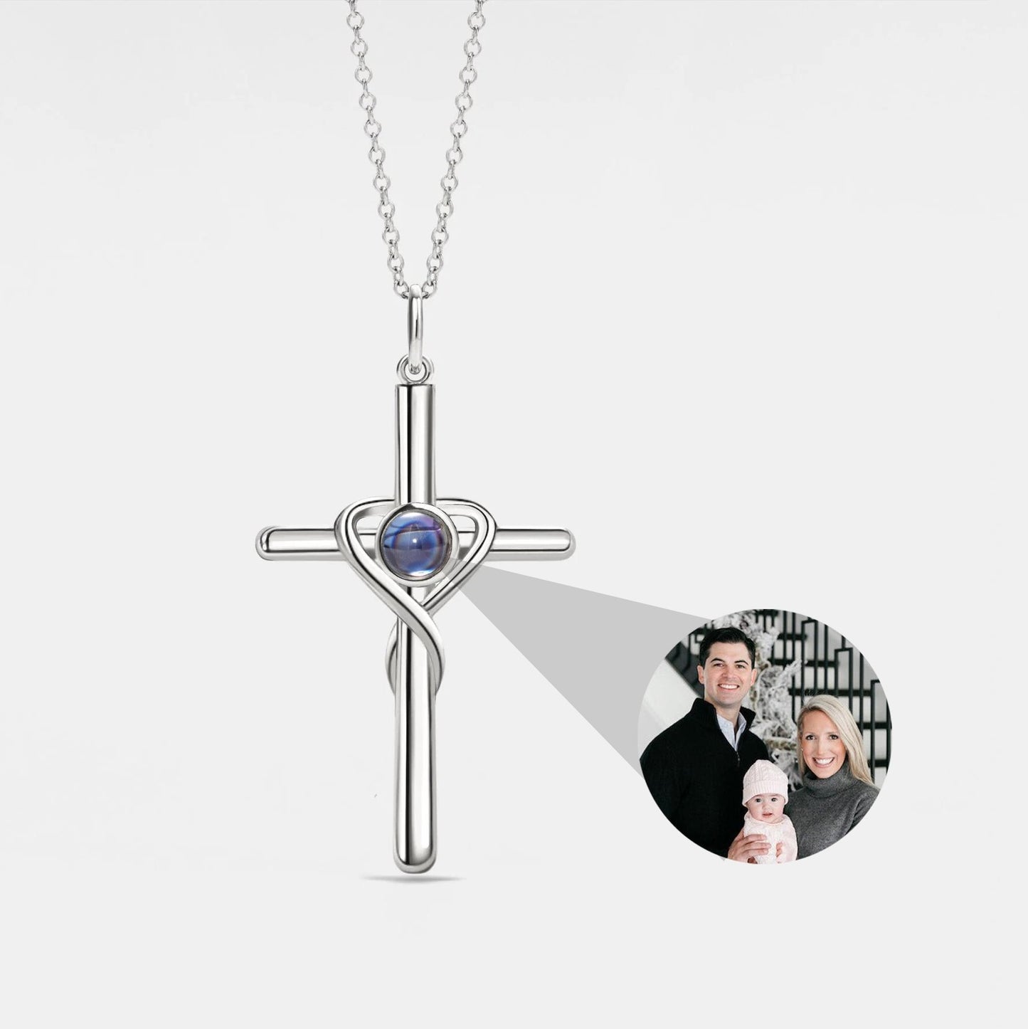 Cross Heart NKL สร้อยคอรูปถ่ายส่วนตัว