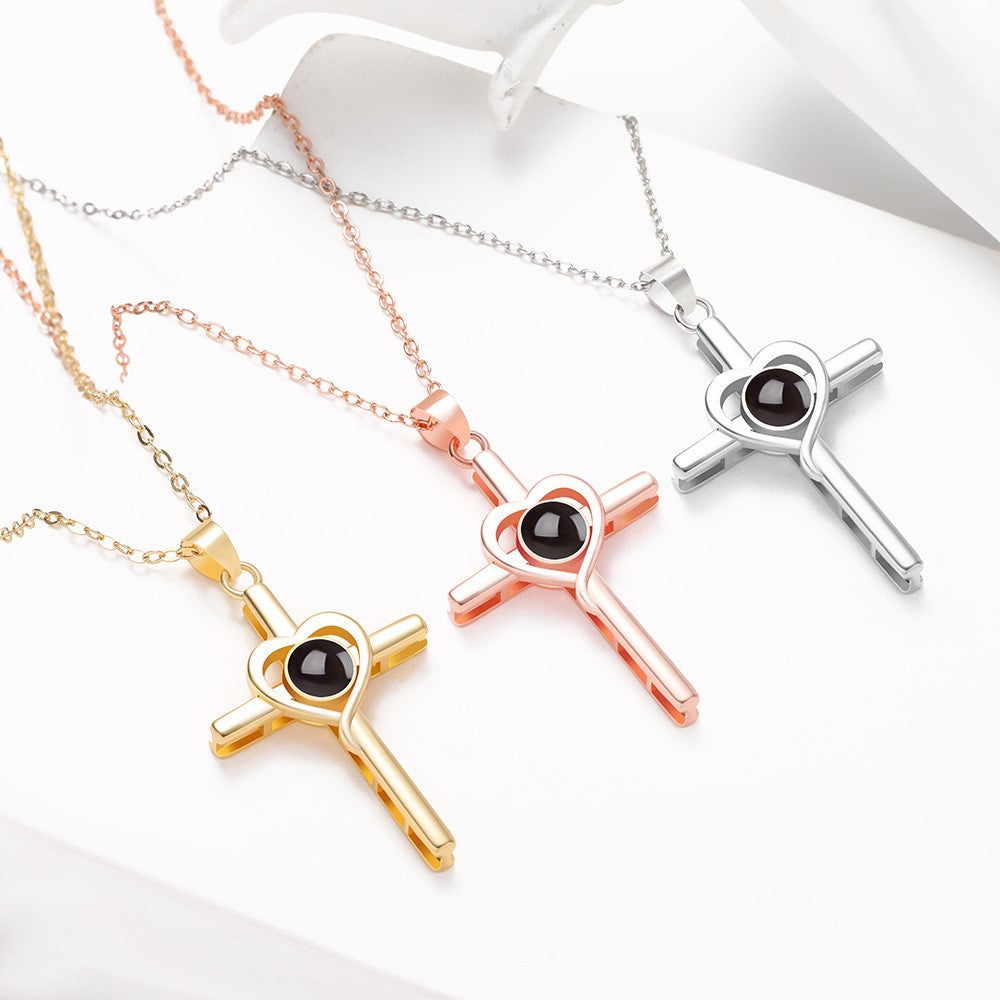 Cross Heart NKL สร้อยคอรูปถ่ายส่วนตัว
