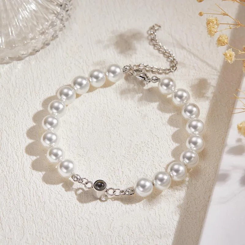 Pearl Chain BRC สร้อยข้อมือรูปภาพเฉพาะตัว