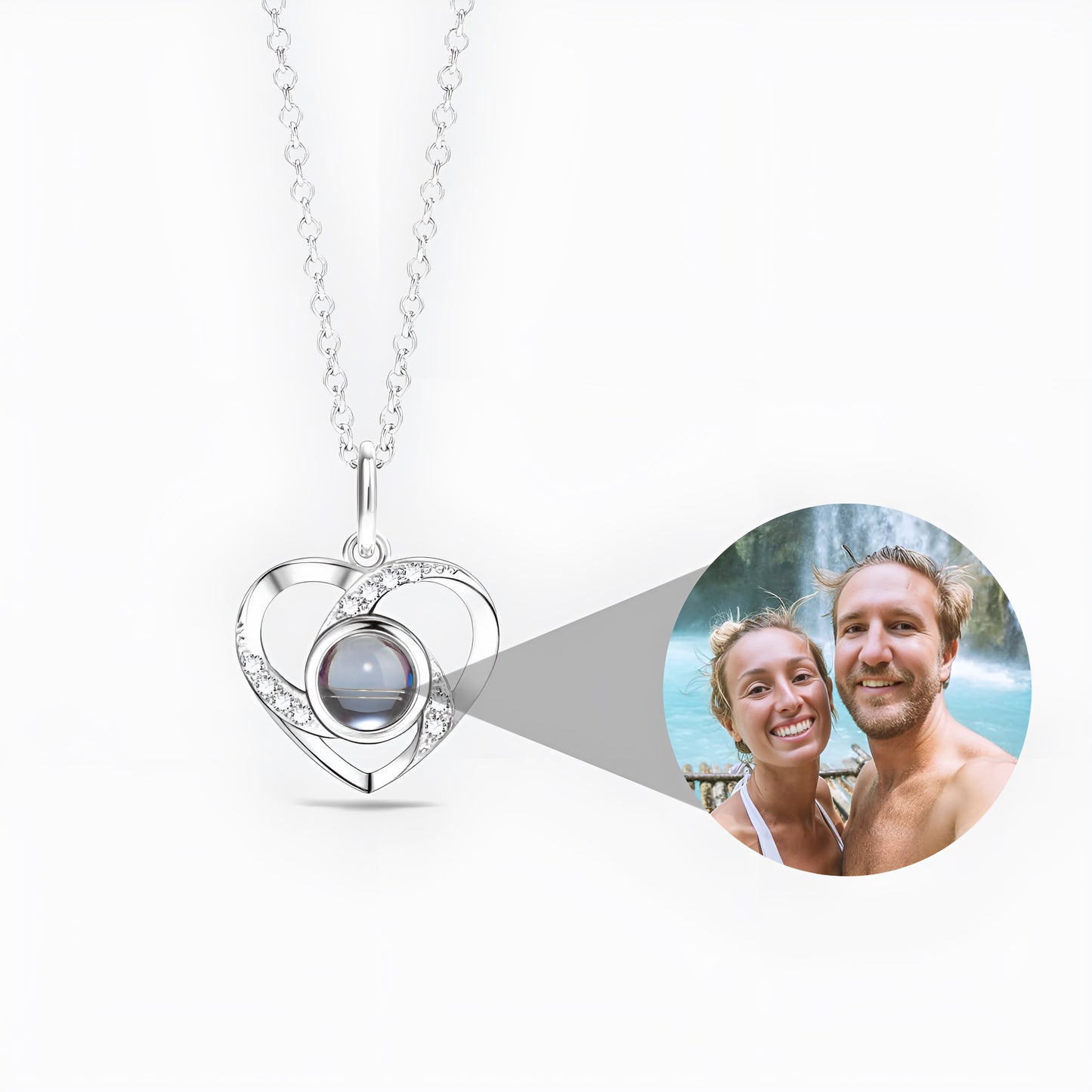 Rotating NKL สร้อยคอรูปถ่ายส่วนตัว