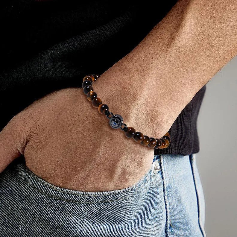 Wood Beads BRC สร้อยข้อมือรูปภาพเฉพาะตัว